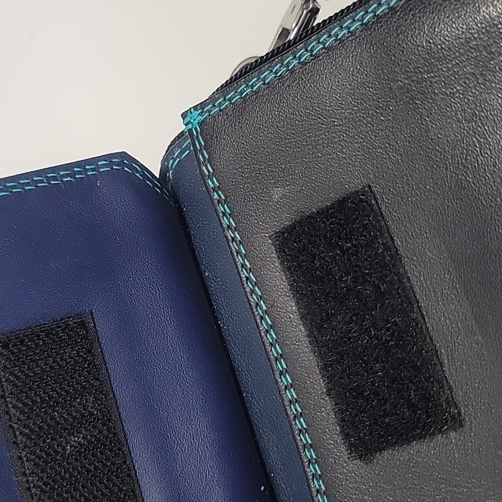 My Walit Small Crossbody Wallet Black With Blue Thread - Picture 11 of 16